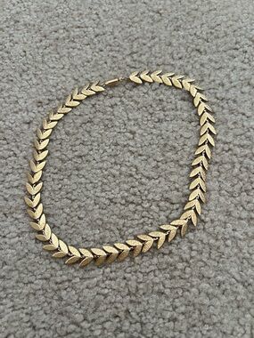 Krementz Vintage Women's Gold Leaf Link Necklace